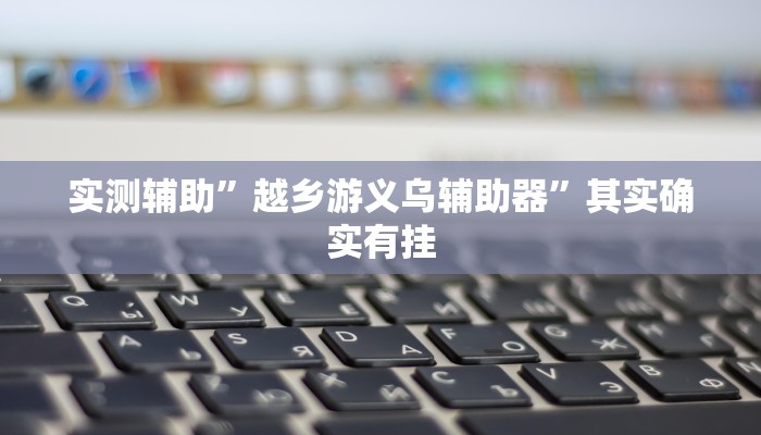 实测辅助”越乡游义乌辅助器”其实确实有挂