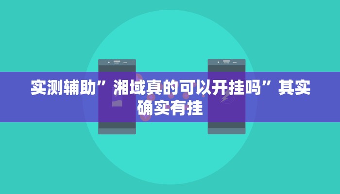 实测辅助”湘域真的可以开挂吗”其实确实有挂